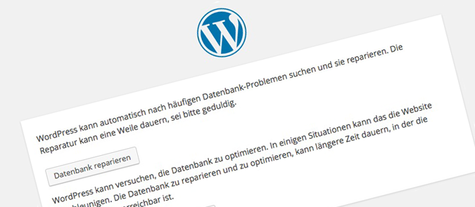 WordPress Datenbank reparieren & optimieren – ohne Plugin